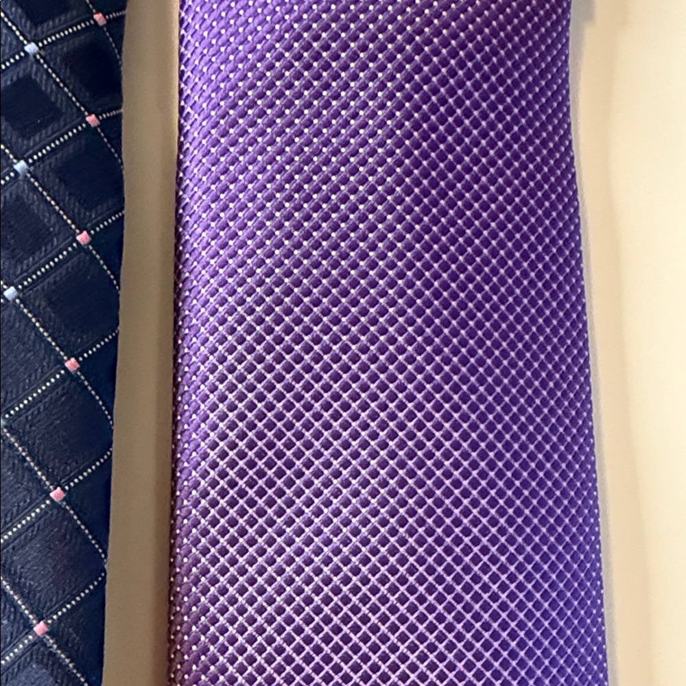 Club Room Men’s Tie Bundle NWT‎ 4 Pack Gray Pink Navy Purple Classic Gift - Picture 5 of 10